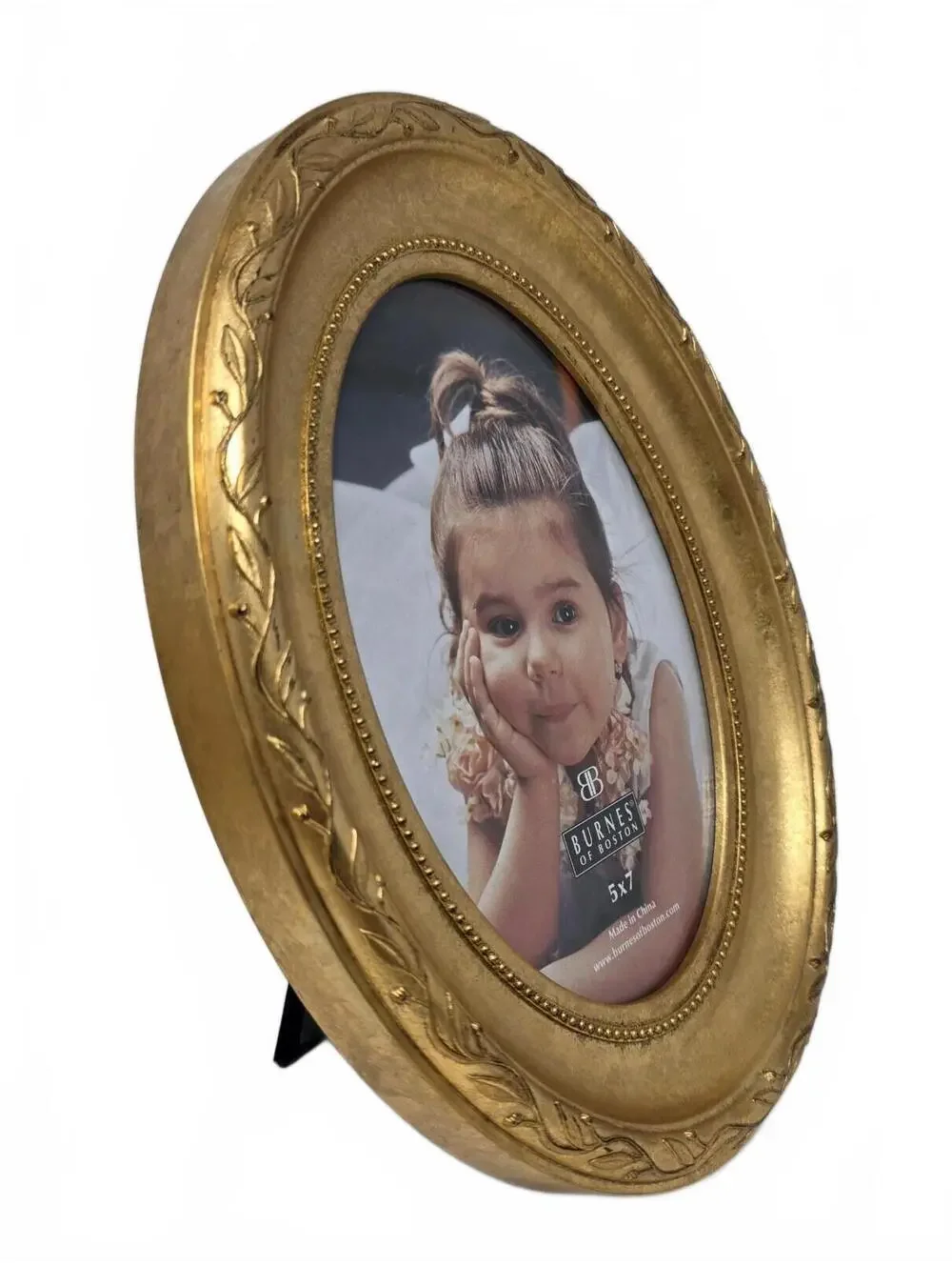 Vintage Burnes of Boston Gold Oval 5x7 Picture Frame 2001